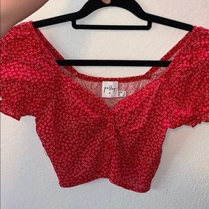 princess polly red floral top